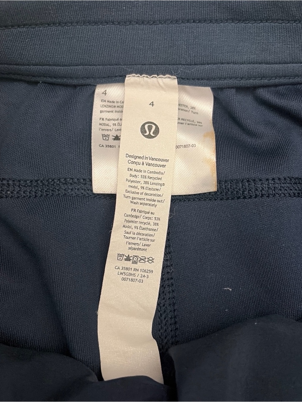 lululemon athletica Straight Leg Pants in Navy Blue